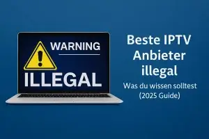 IPTV Anbieter im Vergleich 2025 – Laptop mit verschiedenen IPTV Apps auf dem Bildschirm
